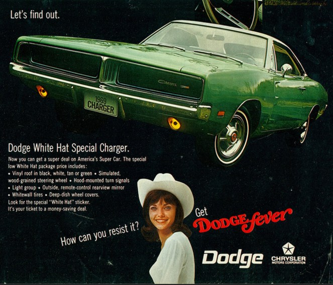 1969 Dodge White Hat Special Charger Advertisement
