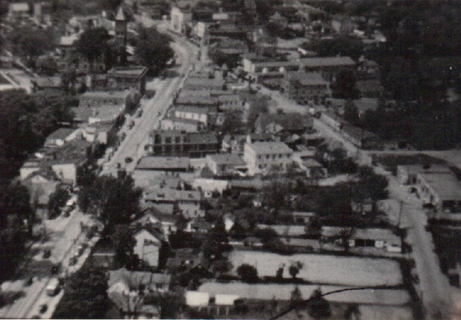 1920s aerial view looking over Rockville