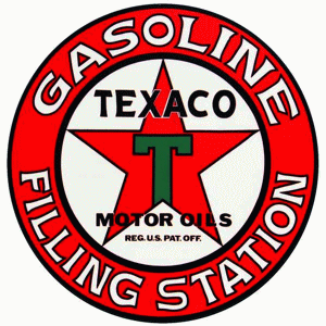 Texaco Gasoline Filling Station sign