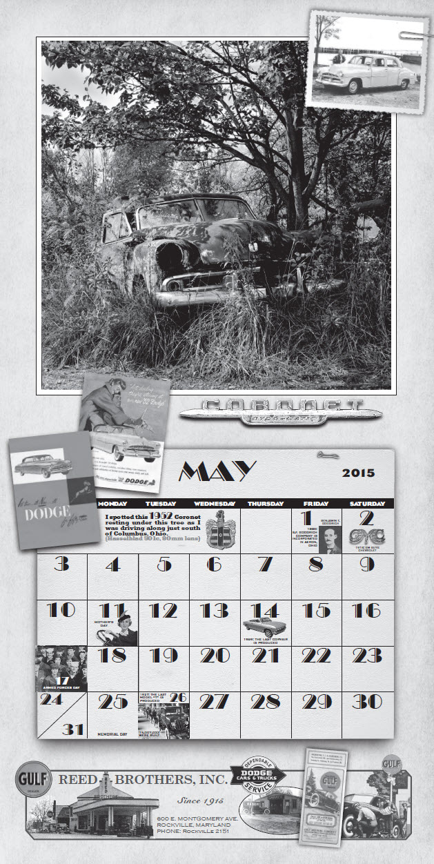 May 2015 calendar Reed Brothers Dodge