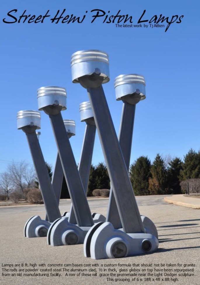 Hemi Piston Street Lamps