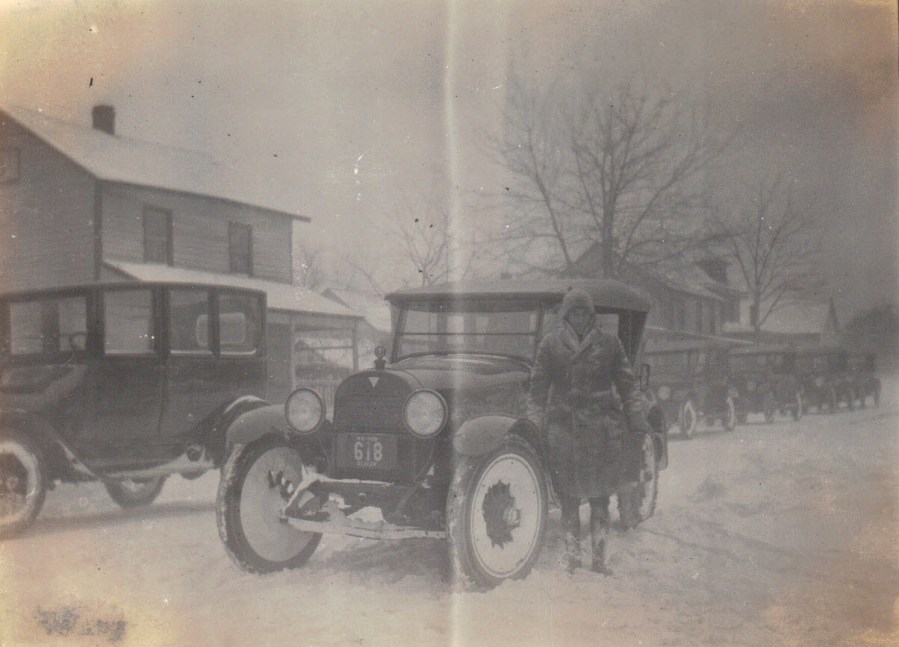 Circa 1920 HUDSON SUPER 6 TOURING with Maryland Dealer License Plate on front. The person posing in the photo is unknown. Photo by Lewis Reed