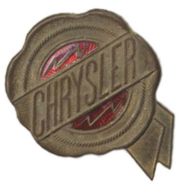 1930s Chrysler radiator "ribbon" emblem