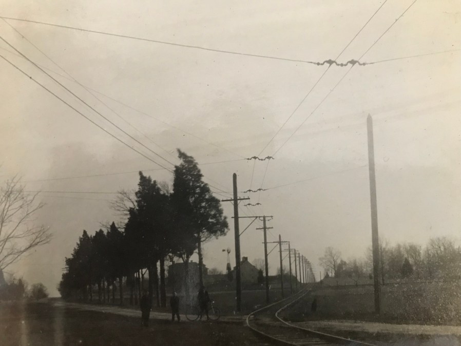 Trolley tracks on Rockville Pike