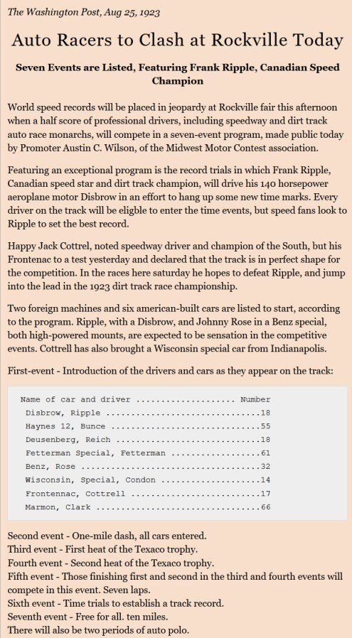 Rockville Fair Race Ad