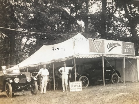 Rockville Garage at Rockville Fair 1918