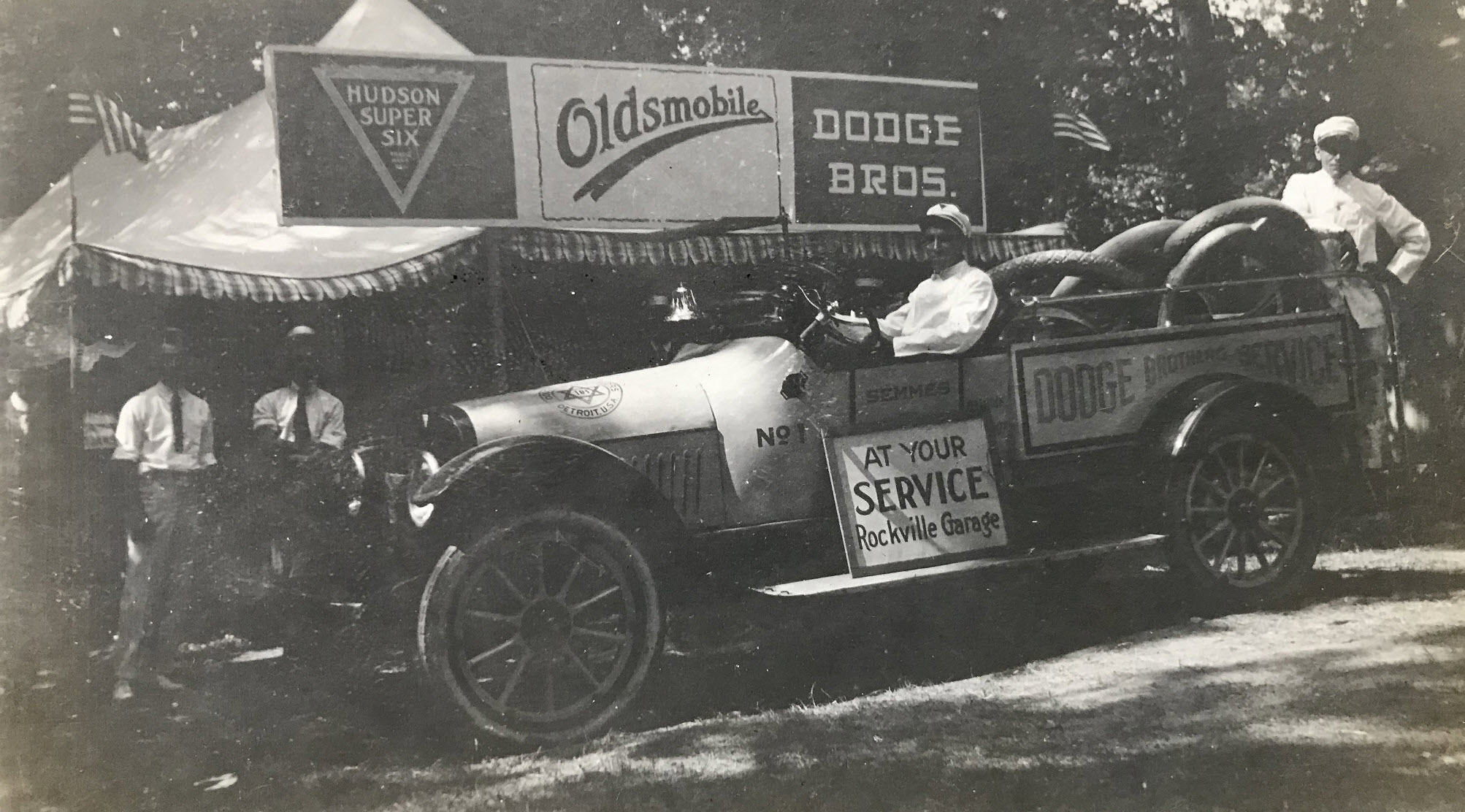 Rockville Garage at Rockville Fair 1918