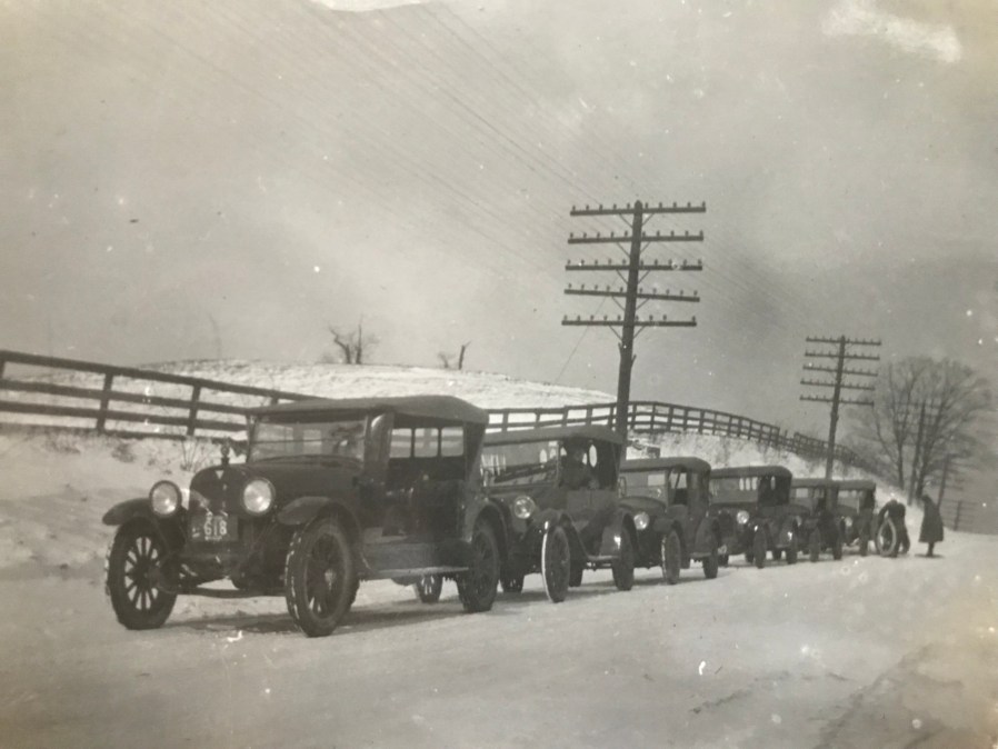 caravan of 1920s car dealers