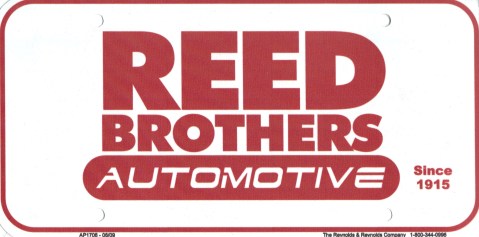 Reed Brothers Automotive license plate
