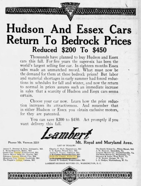 1920s Hudson & Essex ads