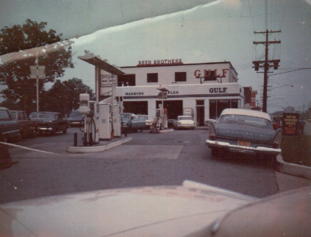 Reed Brothers Dodge Gulf Gas Station 1960s