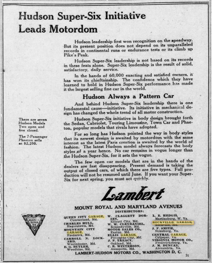 1920s Hudson & Essex ads