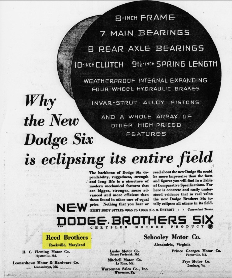 1929 Dodge Brothers Six Ad