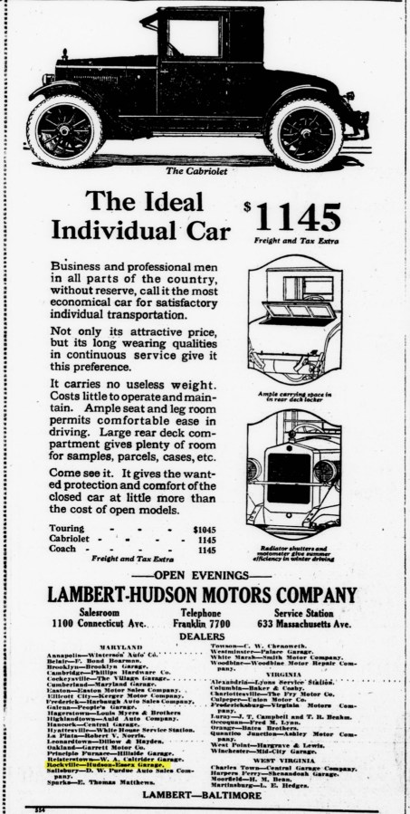 1923 Oldsmobile Sales Company Ad
