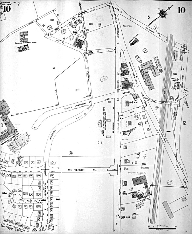 1949 Rockville Maryland Sanborn Map