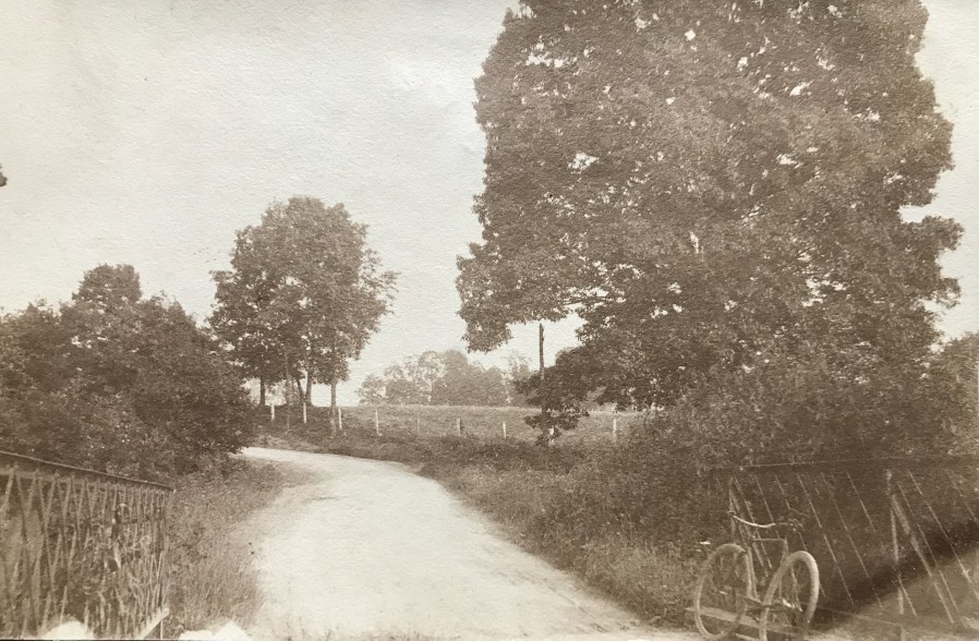 Dirt road and bicycle