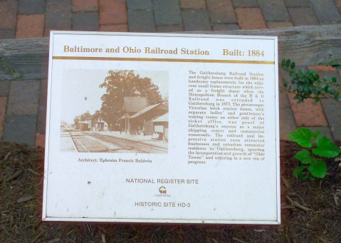 B&O Railroad Station Wayside Marker
