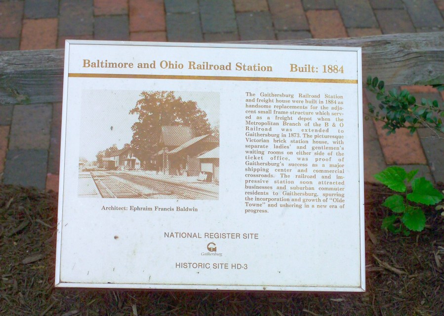 B&O Railroad Station Wayside Marker
