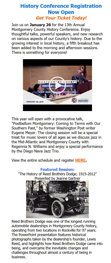 2019 Montgomery History Conference