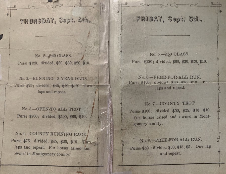 1890 Fair Racing Program