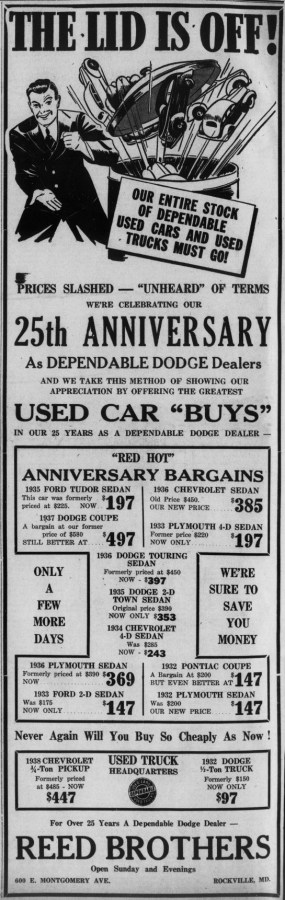 Reed Brothers Used Car Ad