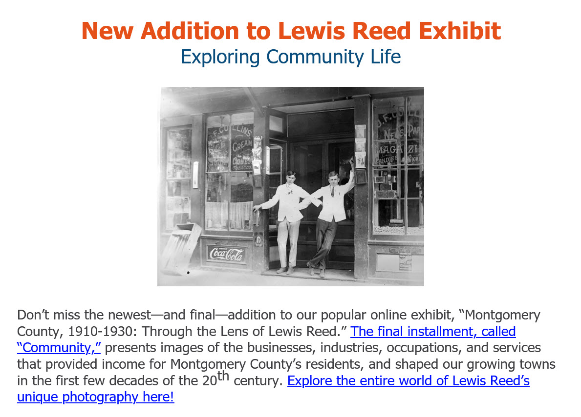 Montgomery County, 1900-1930: Through the Lens of Lewis Reed