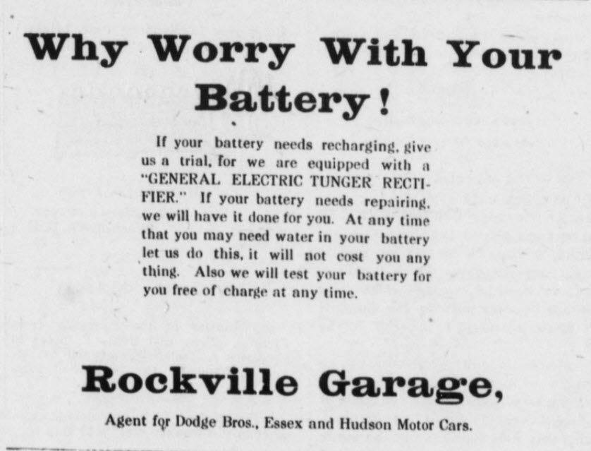 Rockville Garage Ad