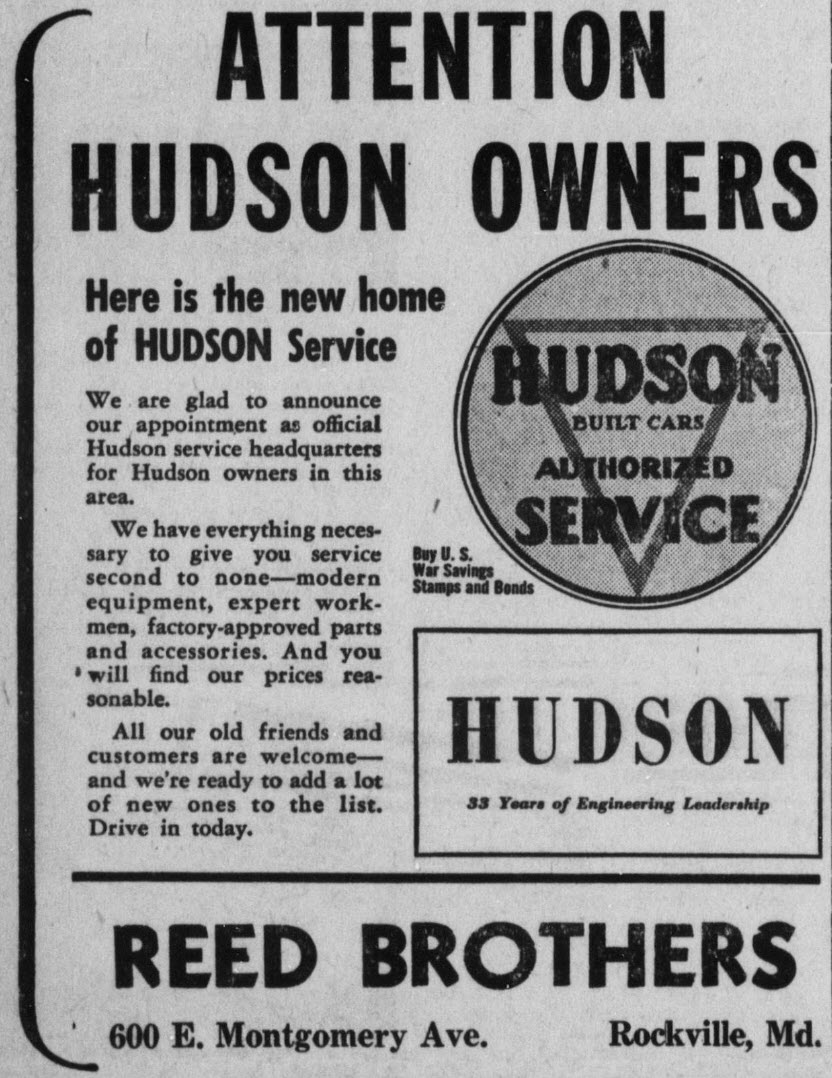 AUTHORIZED HUDSON SERVICE 1943