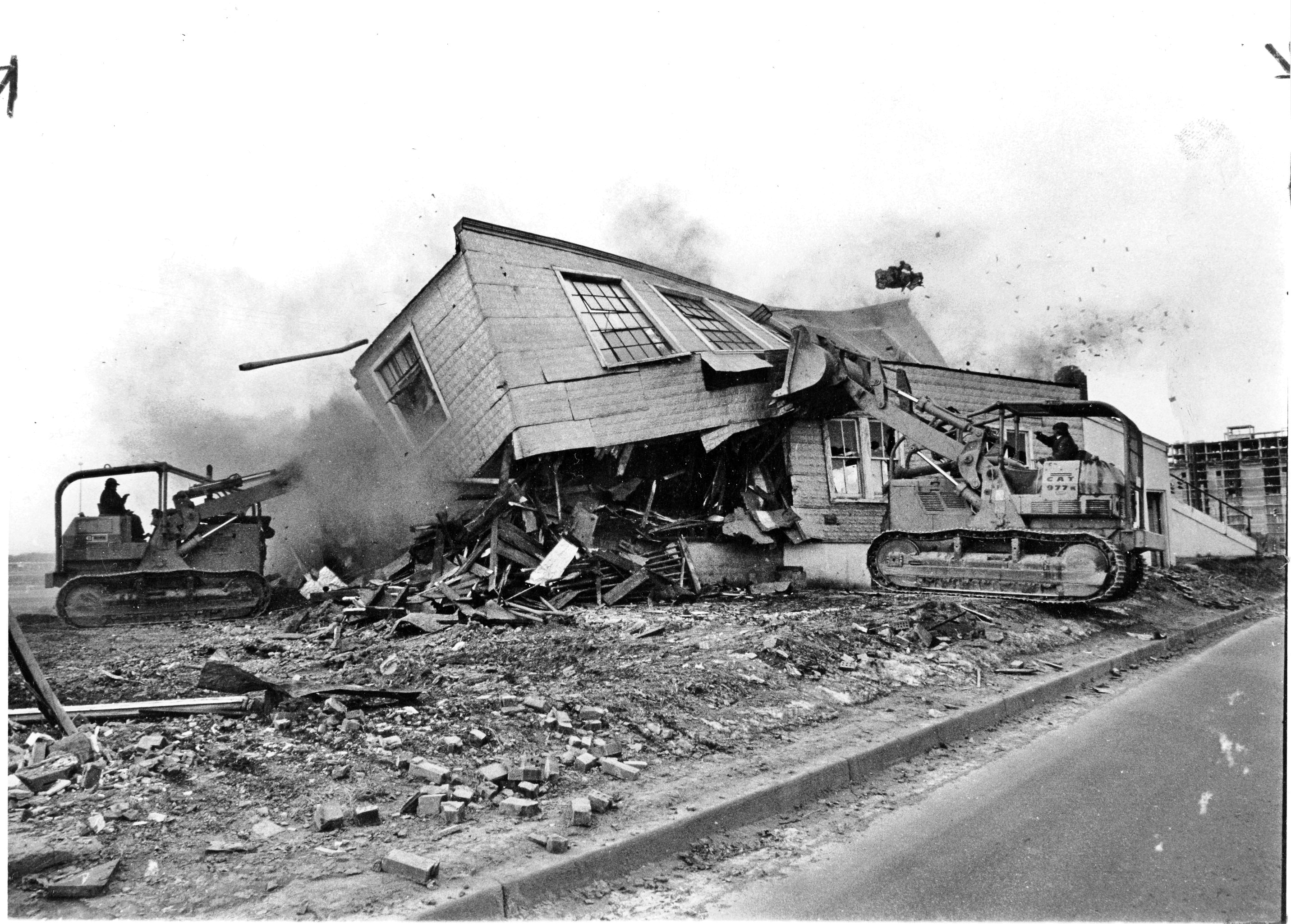 1971 demolition of the original Rockville Garage buildings