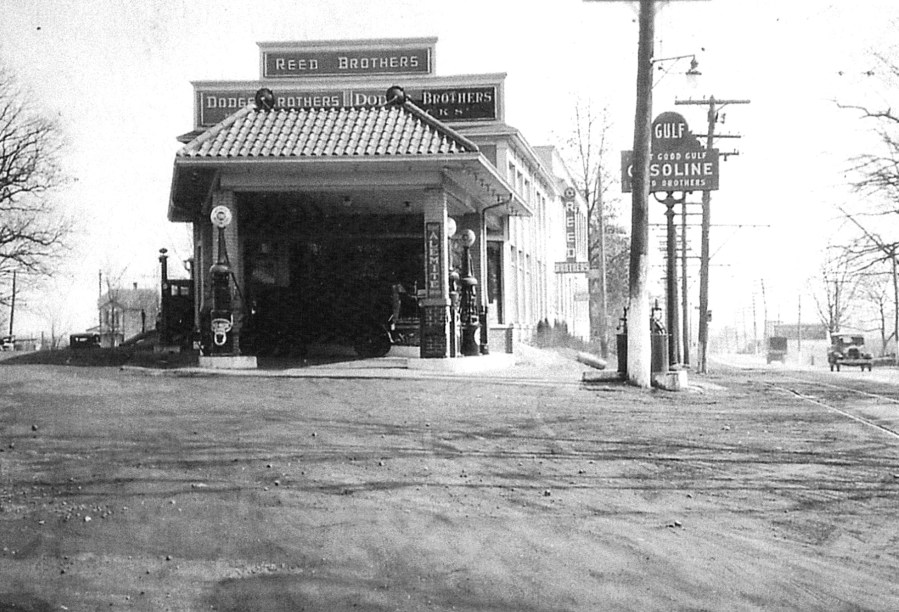 Reed Brothers Dodge at the triangle at Veirs Mill Road and Rockville Pike, 1927
