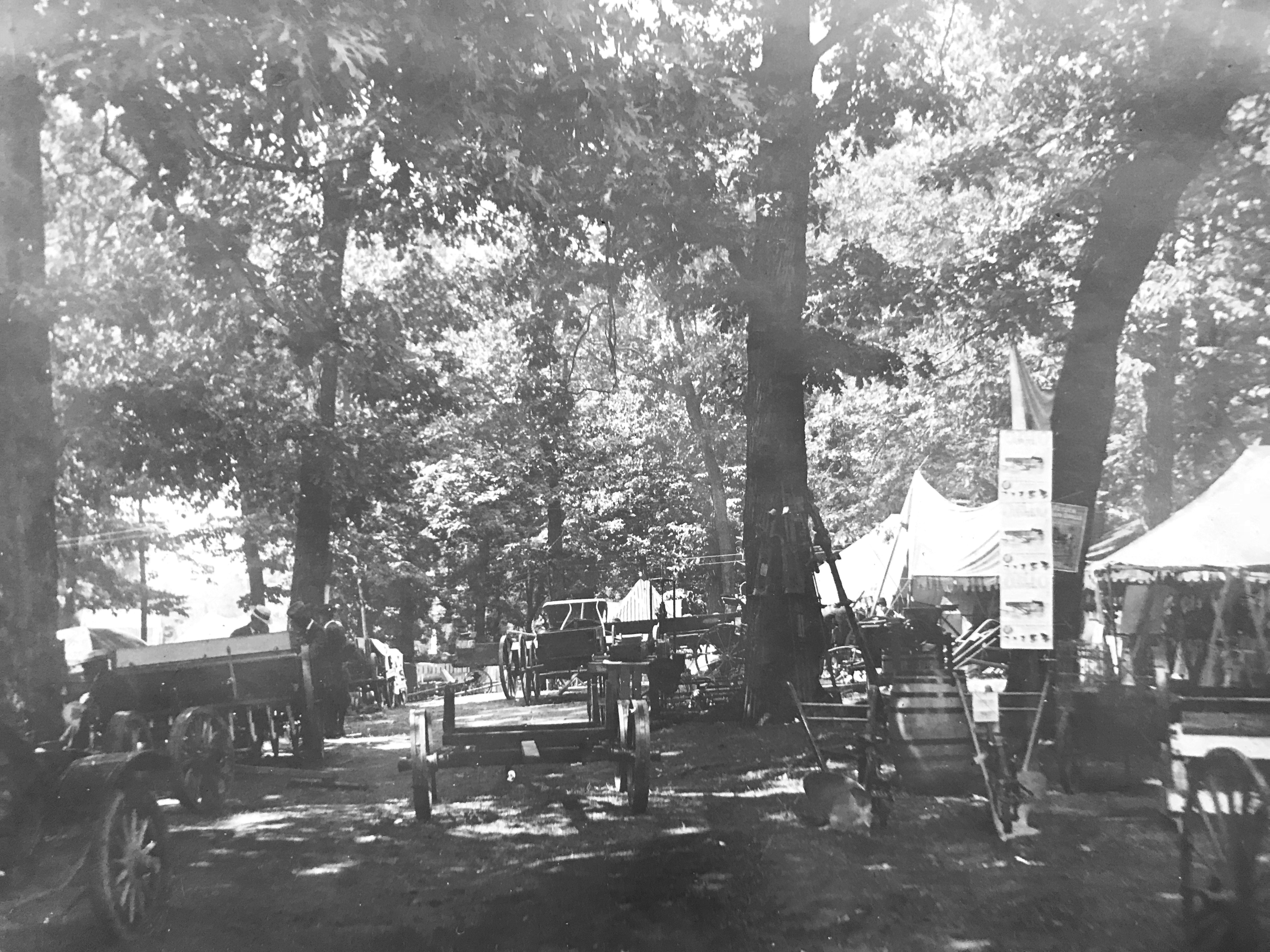 Agricultural and various farm equipment exhibits, 1910